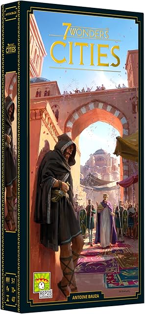 The Asmodee 7 Wonders Cities Board Game EXPANSION - Forge Alliances and Expand Your Influence, Civilization Strategy Game for Kids and Adults, Ages 10+, 3-7 Players, 40 Min Playtime