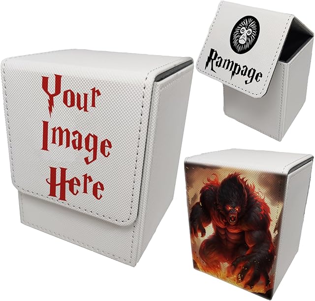 The Custom Card Deck Box, Make Your Own Card Cases, Premium Leather Deck Case for TCG, MTG, CCG, OCG Storage, Compatible with Magic The Gathering