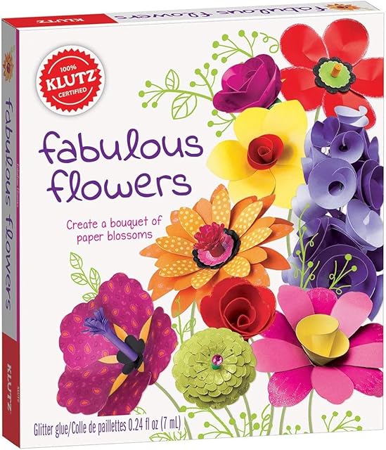The Klutz Fabulous Flowers Craft Kit, Brown/a