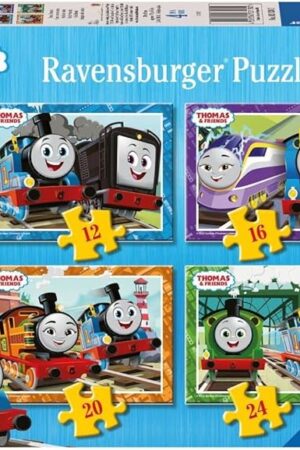 The Ravensburger Thomas & Friends Jigsaw Puzzles for Kids Age 3 Years Up - 4 in a Box (12, 16, 20, 24 Pieces) - Educational Toys for Toddlers