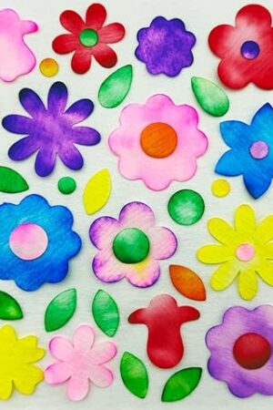 The Roylco Blots of Flowers – Pre-Cut Blank Floral Shapes for Classroom Crafts & Learning Activities, Unique Blot Paper for Watercolor & Marker Art – Easy 3D Arts & Crafts Supplies for Kids