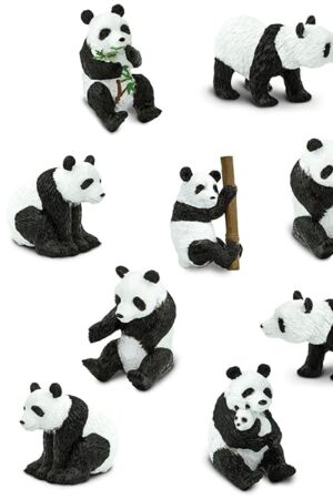 The Safari Ltd. Panda TOOB - Set of 9 Hand-Painted Mini Figurines - Educational Toy Figures for Boys, Girls & Kids Ages 3+