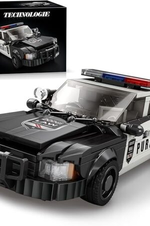 The Police Car Toy Building Set, Compatible with Small Lego Cars, Custom Racing Car Building Blocks for Adults, Teens and Kids(404 PCS)