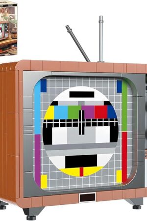 The Retro TV Mini Building Block Sets，Vintage TV Model Collectible Building Set Toys Gift for Kid Adults(550 Pieces)