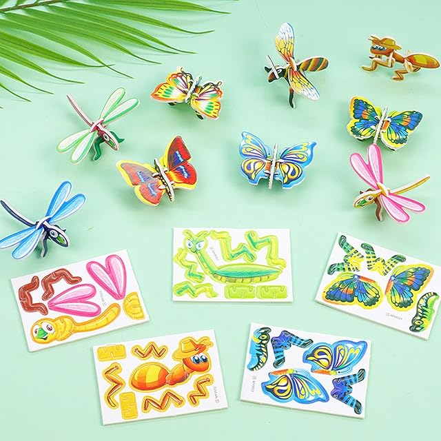 The 3D Cartoon Puzzles, 100 Pcs 3D Puzzles, Educational 3D Cartoon Puzzle for Kids Ages 4-10, Montessori Toys, Birthday Gift