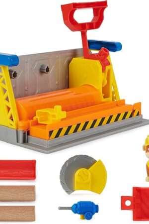 The Rubble’s Workshop Playset, Construction Toys with Kinetic Build-It Sand & Rubble Action Figure, Kids Toys for Boys & Girls Ages 3+