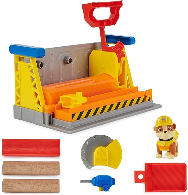 The Rubble’s Workshop Playset, Construction Toys with Kinetic Build-It Sand & Rubble Action Figure, Kids Toys for Boys & Girls Ages 3+