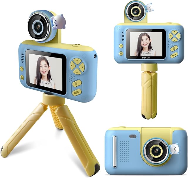The Kids Camera, 2.4Inch Screen 180 Degree Front Back Flip Camera Design, Photo Video Game MP3 Function, Digital Camera for Kids Ages 3 to 9