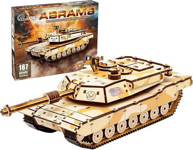 The 3D Wooden Puzzles – Tank Model Building Kits - Adult Building Sets – 3D Puzzles Adults – 15+ Years Wood Building Kits