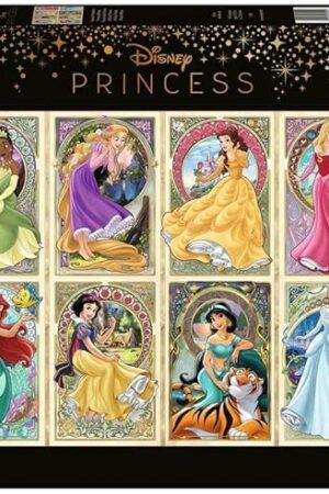 The Ravensburger Disney Art Nouveau Princesses 1000-Piece Puzzle - Unique and Engaging Jigsaw | Softclick Technology Ideal Gift for Puzzle Enthusiasts and Disney Fans