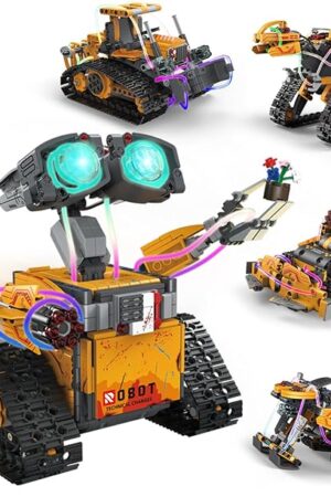 The Robot Building Kit, App & Remote Control Robot Toys for Kids, 5 in 1 High-Tech Remote Control Building Block Robot, Creative Gift for Aged 6 7 8 9 10 11 12+ Kids Boys & Girls