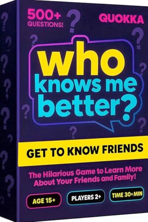 The QUOKKA Who Knows Me Better? - Classic Edition - 95 Cards | Teens & Family Card Trivia Game | Fun Learning & Educational Questions for Teens & Families