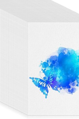 The Sabary 250 Sheets Watercolor Paper Bulk White Cold Press Paper Pack Water Color for Kids White Sketch Painting Watercolor Paint for Students Artists Drawing Supplies(5 x 7 Inch)
