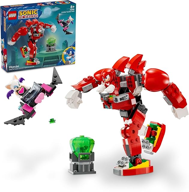 The LEGO Sonic The Hedgehog Knuckles’ Guardian Mech Building Toy Set, Sonic Toy for Kids, Video Game Inspired Knuckles Action Figure with Master Emerald, Gaming Gift for 8 Year Old Boys and Girls, 76996