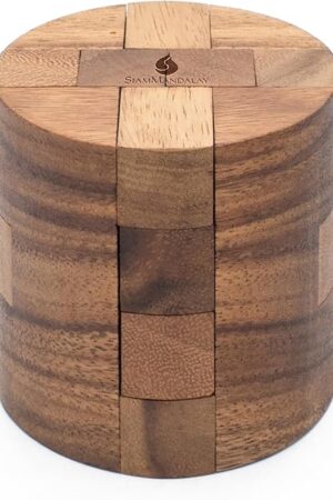 The Powder Keg: 3D Wooden Puzzles Brain Teasers for Adults Interlocking Mechanical Handheld Mind Logic Puzzles Unique Gift for Christmas and Birthdays Office Desk Decor