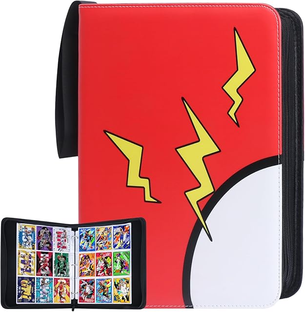 The 9 Pocket Trading Card Binder, 900-Card Collector Album with 50 Pages Removable Sleeves, Premium Zip Card Folder, PU Collection Binder Album Book for MTG, TCG, Sports Cards, and Game Cards