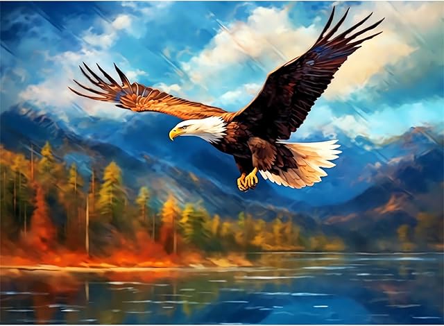The 500 Piece Puzzle for Adults, Jigsaw Puzzles Eagle Puzzles Games 500 Pieces and Up for Adult Children Elderly Great Gift Family Games 20.5"X15"
