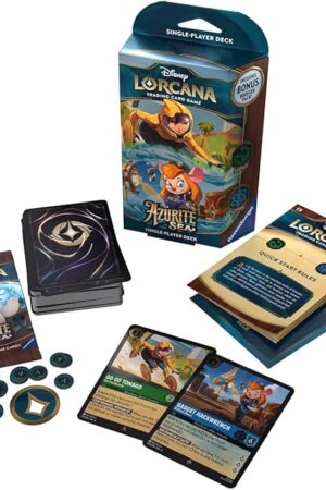 The Ravensburger Disney Lorcana TCG: Azurite Sea - Emerald & Sapphire Single-Player Deck | Engaging Gameplay | Over 200 Original Disney Artworks | Ideal for Ages 8+