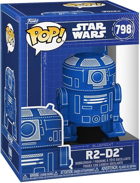 The Funko Pop! Star Wars: R2-D2 -Blueprint - Collectable Vinyl Figure - Gift Idea - Official Merchandise - Toys for Kids & Adults - Star Wars Fans - Model Figure for Collectors and Display