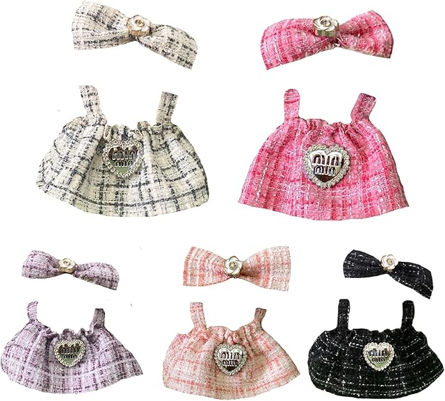 The Clothes Set for 17cm Doll, 5 Pack Clothes & Outfit Pack for 17cm Dolls, Dolls Accessories for Collectors, No Doll Included (Set 6)