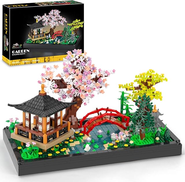 The Finger Rock Cherry Blossom Bonsai Tree Building Set, Creative Japanese Tranquil Zen Gardens, Sakura Flowers and Plants Display Model Gift for Adults Teens 14+ (2280 PCS)