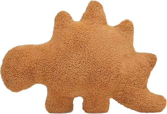 The Dino Nugget Plush, 18 in Chicken Nugget Pillow Stuffed Toy, Funny Dino Pillow Gifts for Kids Adults Girlfriend Christmas