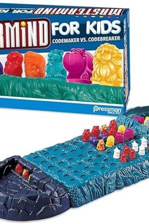The Pressman Mastermind for Kids - Codebreaking Game With Three Levels of Play Multicolor, 5"