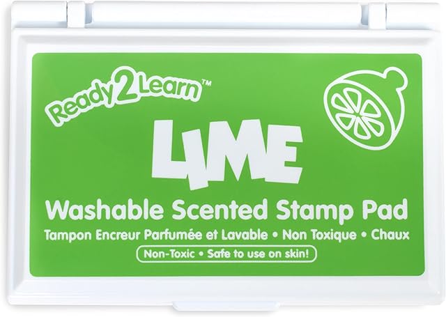 The READY 2 LEARN Scented Stamp Pad - Lime - Green - Non-Toxic - Fade Resistant - Fun Art Supplies for Kids