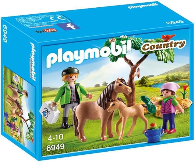 The Playmobil 6949 Country Vet with Pony and Foal
