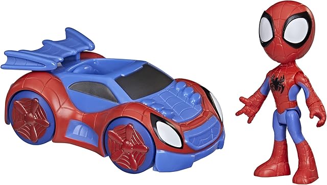 The Hasbro Marvel F19405X2 Spidey and His Amazing Friends Marvel Action Figure and Web Speedster Vehicle, for Children from 3 Years, No