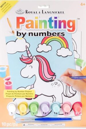 The Royal & Langnickel 10pc My First Paint-by-Numbers, Unicorn & Rainbow