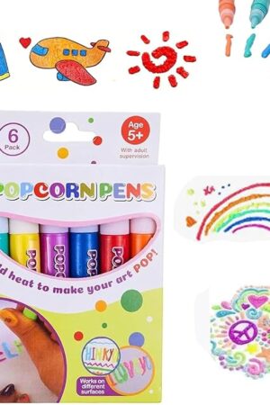 The Priormer Magicpuffypens, Puffy Markers, Puffy Magic Markers, DIY Bubble Popcorn Drawing Pens, 3D Art Safe Pen, Creative and Fun Art and Painting Supplies