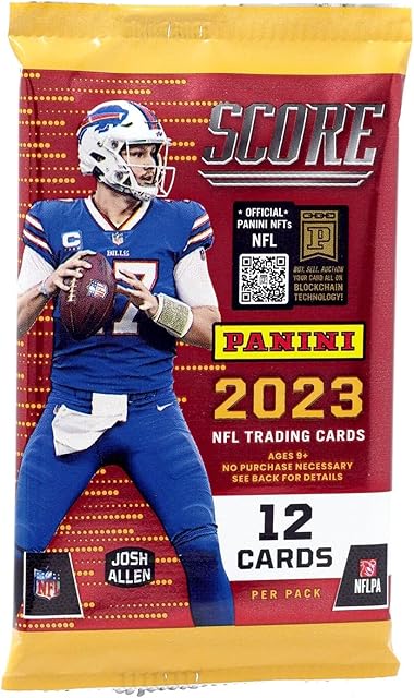 The 2023 Panini Score Football NFL Factory Sealed Pack of Trading Cards - 12 Cards Per Pack