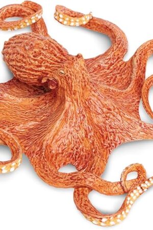The Safari Ltd. Giant Pacific Octopus Figurine - Lifelike 8" Model Figure - Educational Toy for Boys, Girls, and Kids Ages 3+