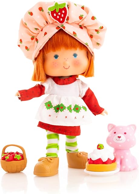 The Strawberry Shortcake 'Limited Edition' Classic Version Strawberry Shortcake 5.5-inch Poseable Sweet Scented Fashion Doll with 4 Surprise Reveal Accessories