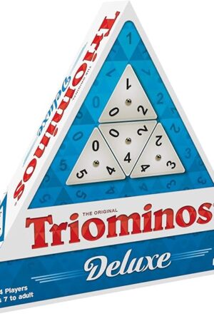 The Pressman Tri-Ominos - Deluxe Edition Triangular Tiles with Brass Spinners, 5"