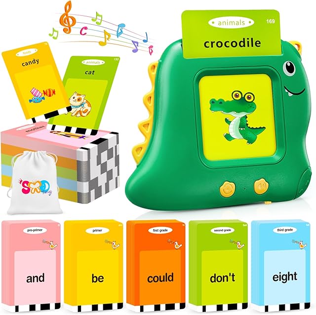 The Talking Flash Cards for Toddlers, 540 Sight Words Flash Cards Speech Therapy Toys - Learning Educational Gifts for Age 1 2 3 4 5 6 Years Old Boys and Girls(540 Sight Words_Green)