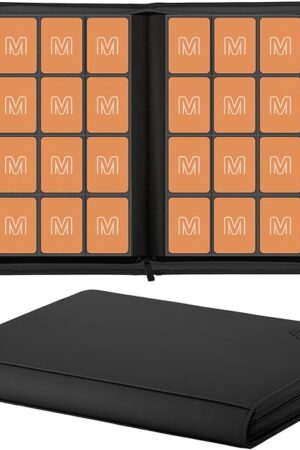 The Premium Card Binder 16 Pocket,Trading Card Binder Holds up to 1000+Cards Sturdy Card Collection Album, Card Holder Folders for MTG, TCG, Game Cards & Sports Cards