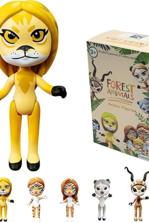 The PLENTY MORE Forest Animal Theme Series Action Figure - 3.5 inches / 8cm Collectible Action Figure, Creative Forest Animal Toy, Educational & Fun Play for Ages 3+, Safe & Non-Toxic (Lion The Majesty)