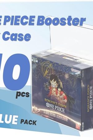 The PET OPCG Booster Protectors for One Piece Card Game (10 Pack) - 0.50mm Thick Clear ONE PIECE TCG Booster Display Box - Suits OP01/OP03/OP04/OP05/OP06 Protector Case