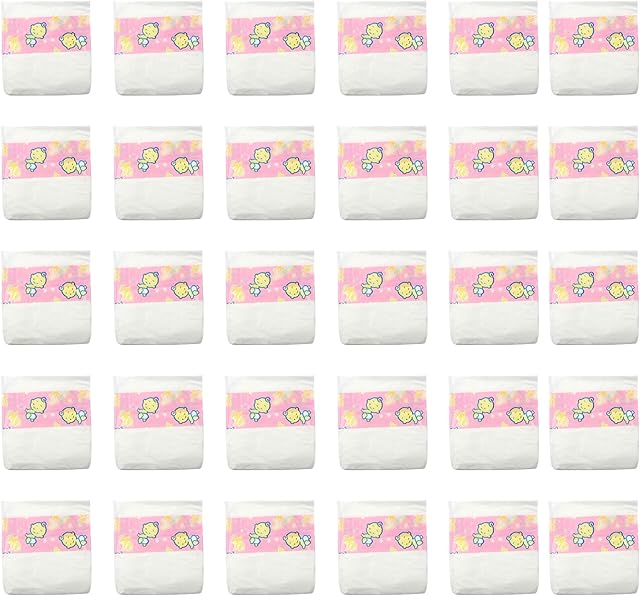 The CHAREX Baby Doll Diapers Pack - 30 Pieces Newborn Dolls Diapers Refill, Doll Accessories Fits 18-24 Inch Reborn Dolls for Ages 3+