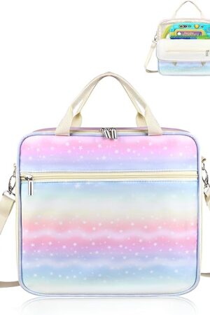 The Portable Carrying Case Holder for Leapfrog LeapStart 3D Interactive Learning System,Portable Pink Storage Bag for 5-6 Books (Bag Only