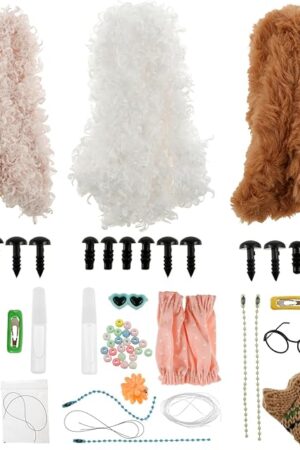 The Pipe Cleaners Craft Set, DIY Pipe Cleaners Set for Beginners, Creative Bear Animal Kit with Thick Pipe Cleaner Decorative Accessories, Soft Pipe Cleaners Craft Supplies for Children and Adults