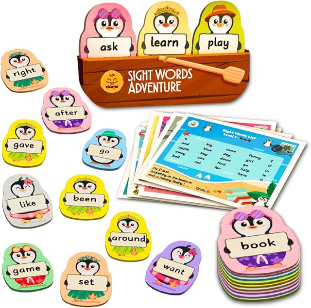 The Sight Words Adventure Game | 300 High-Frequency Words for Pre-K to Grade 2 | Sight Word Flash Cards | Preschool Learning Activities | Classroom Must Haves | Kids Ages 3–6 | Up to 4 Players