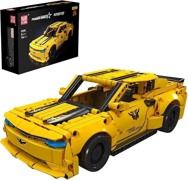 The Mould King Cars Hellcat Pull Back Sports Car, 15081 Model Car Kits Toy for for 8+ Kids Boys and Adult (736 Pcs)