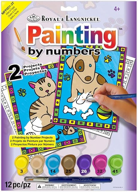 The Royal Brush My First Paint by Number Kit, 8.75 by 11.375-Inch, 2/pkg