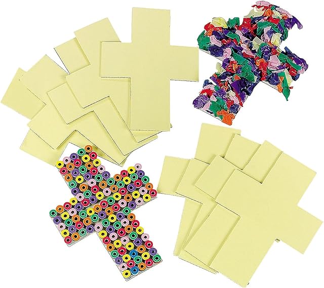 The Cross Sticky Boards - Bulk Set of 24 - DIY Religious Crafts for Kids and Sunday School Activities