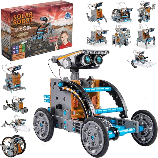 The STEM 12-in-1 Solar Robot Toys, Building Science Educational Experiment Kit for Kids Aged 8-12 | 190 Pcs Robotics kit for Kids, Young Engineer Gift for Boys Girls Aged 8-12 & Up