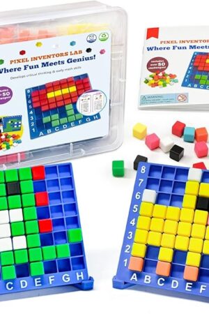 The Pixel Craft Art STEM Toys, Brain Teaser Games, Kindergarten Game, Back to School, Encourages Hands-on STEM-Based Play Craft Gifts for Age 5+, Boys & Girls Sensory - Montessori – Autism