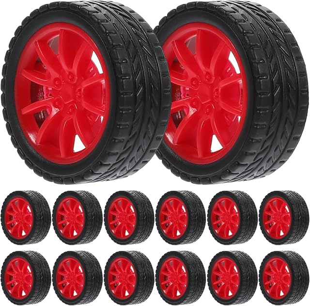 The 20pcs Sturdy Boys and Girls Wheel Toys Toy Truck Wheels Assemble Car Replacement Rc Car